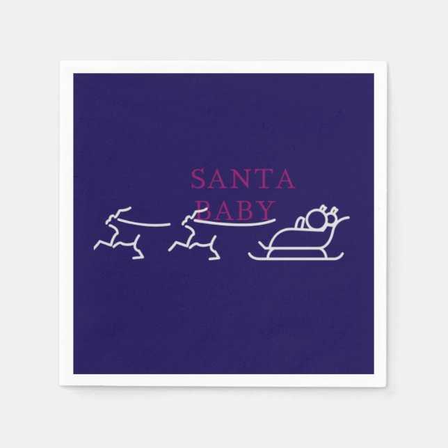 Santa Baby: Festive and Flirty Helgdag Cheer" Pappersservett (Framsidan)