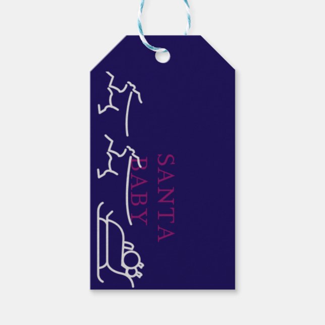 Santa Baby: Festive and Flirty Helgdag Cheer" Presentetikett (Framsidan)