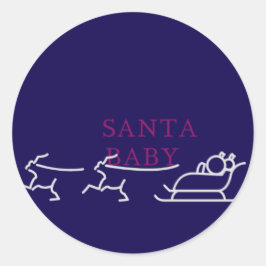 Santa Baby: Festive and Flirty Helgdag Cheer" Runt Klistermärke