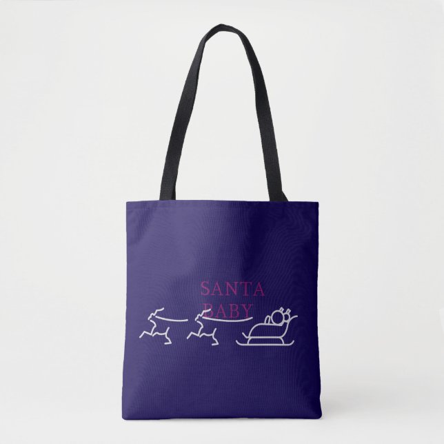Santa Baby: Festive and Flirty Helgdag Cheer" Tygkasse (Framsida)