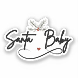 Santa Baby - Flirty Helgdag Script Klistermärken