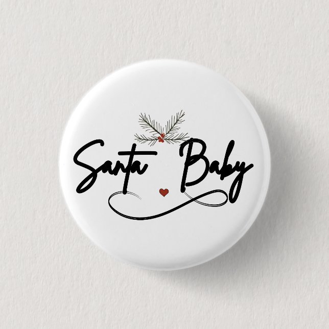 Santa Baby - Flirty Helgdag Script Knapp (Framsida)