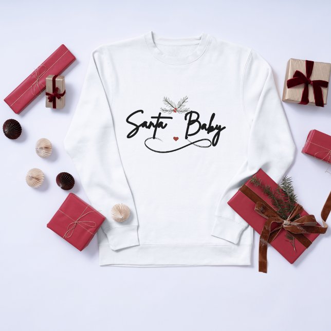 Santa Baby - Flirty Helgdag Script T Shirt (Skapare uppladdad)