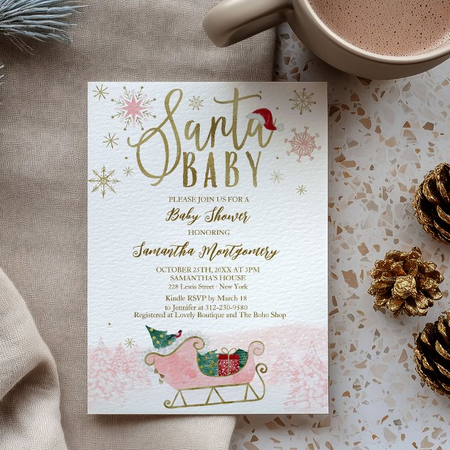 Santa Baby Girl Julinbjudan (Skapare uppladdad)