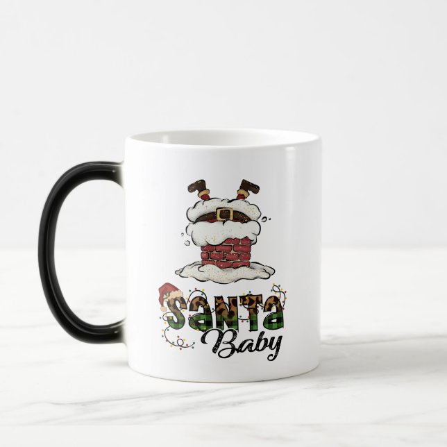 Santa baby- God jul- christmas light Magisk Mugg (Vänster)