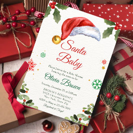 Santa Baby har jul baby shower Inbjudningar