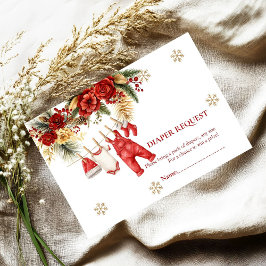 Santa Baby Holiday Winter diaper raffle request Tilläggskort