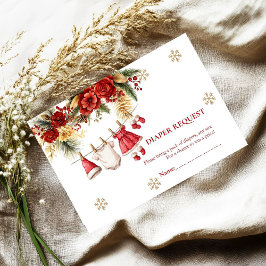 Santa Baby Holiday Winter diaper raffle request Tilläggskort