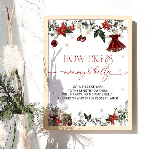 Santa Baby Hur stor är Mamma Belly Poster