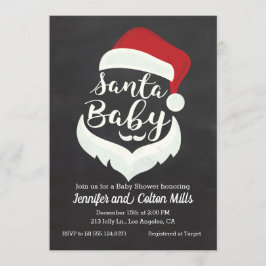 Santa Baby - inbjudan till babyskabinje för kalkyl