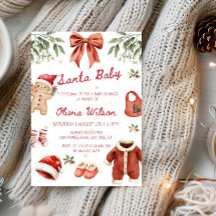 Santa Baby Jul Baby Shower Festlighet