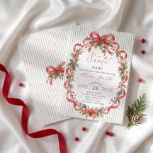 Santa Baby Jul Baby Shower Inbjudan