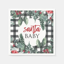 Santa Baby Jul Baby Shower Pappersservett