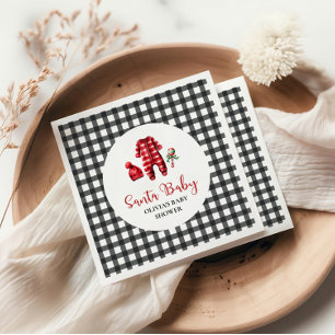 Santa Baby Jul Baby Shower Pappersservett