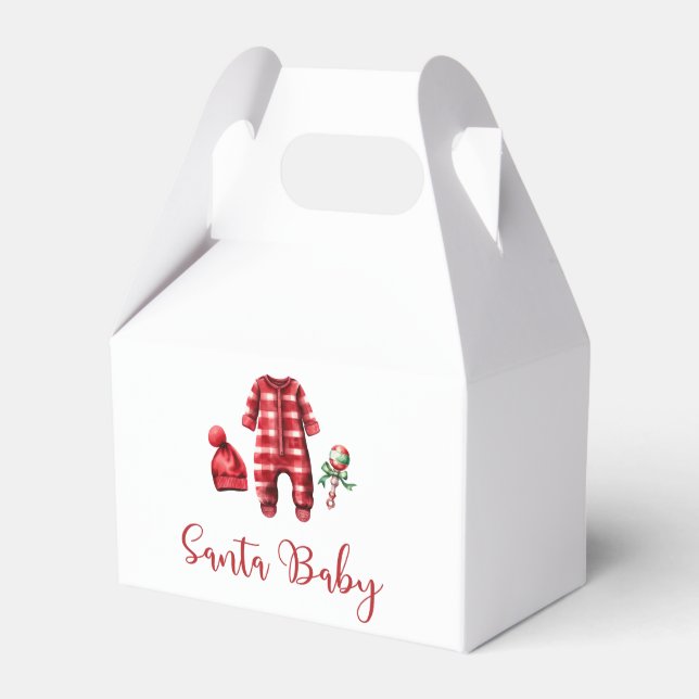 Santa Baby Jul Baby Shower Presentaskar (Framsidan Sidan)