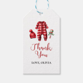 Santa Baby Jul Baby Shower Presentetikett