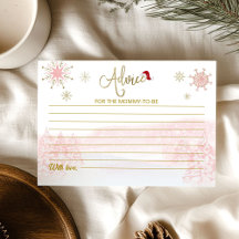 Santa Baby Jul Baby Shower Rådkort