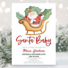 Santa Baby jul Holly Jultomten Baby Shower
