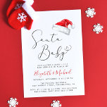 Santa Baby jul Par Baby Sprinkle Inbjudningar<br><div class="desc">Ett sött,  minimalt julpars baby-sprinkelinbjudan med "Santa Baby" i ett elegant med en hjärtsvasch,  en vattenfärgsillustration av Jultomten Skålhatt och en inbjudan till en trevlig liten baby sprinkle. Anpassa namn i mor och far i ett rödskript i snyggten och lägg till duschdetaljer i enkel modern typografi.</div>