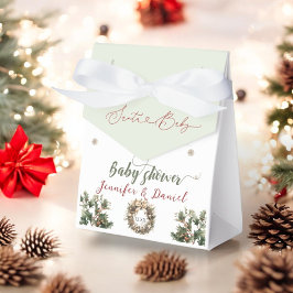 Santa Baby jul Red Grönt Winter Baby Shower Presentaskar