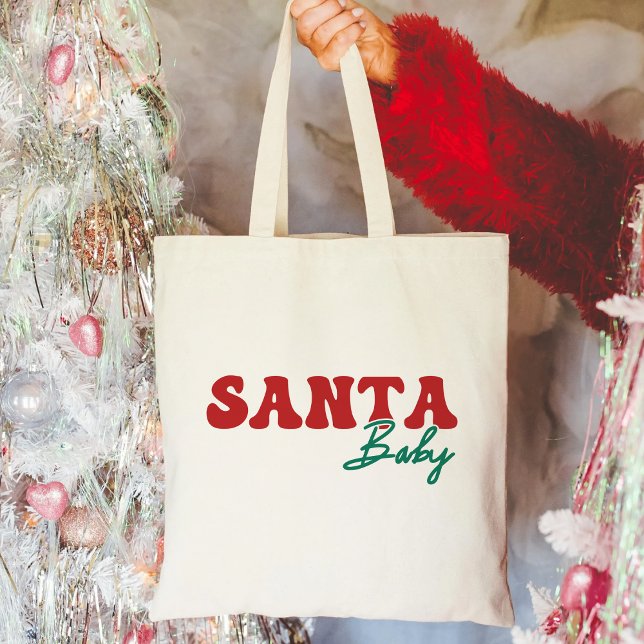 Santa Baby | Jul - röd och Grönt Tygkasse (Skapare uppladdad)