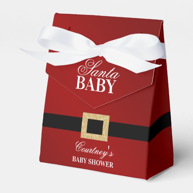 Santa Baby | Julbaby Shower Presentaskar (Framsidan Sidan)
