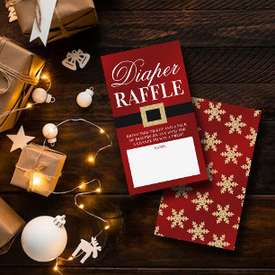 Santa Baby Julstövel Diaper Raffle Tilläggskort
