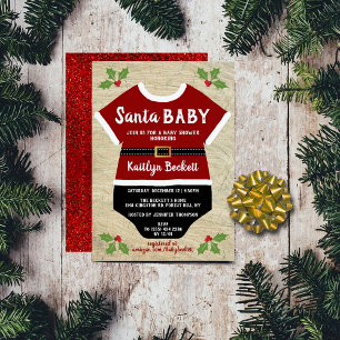 Santa Baby Julstövel Inbjudningar