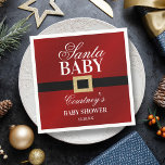 Santa Baby | Julstövel Pappersservett<br><div class="desc">Fira i stil med trendigets babyduschservar. Den här utformningen är enkel att anpassa med din speciella händelsetext och dina gäster blir glada när de ser dessa fantastiska servetter.</div>