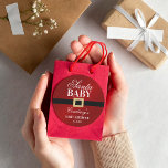 Santa Baby | Julstövel Runt Klistermärke<br><div class="desc">Fira i stil med trendigets babybollar. Utformningen är enkel att anpassa med din egen formulering och din familj och dina vänner blir glada när de ser dessa fantastiska klistermärken.</div>