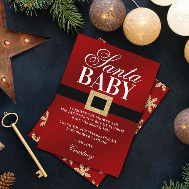 Santa Baby | Julstövel Tack Kort (Skapare uppladdad)