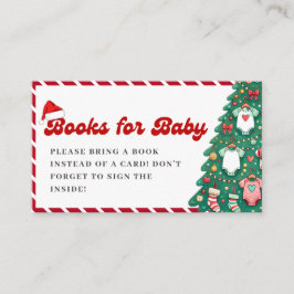 Santa Baby Merry Little Bokar for Baby Shower Tilläggskort