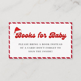 Santa Baby Merry Little Bokar for Baby Shower Tilläggskort
