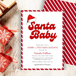 Santa Baby Merry Little jul Baby Shower Inbjudningar