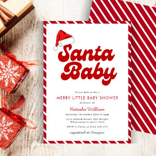 Santa Baby Merry Little jul Baby Shower Inbjudningar
