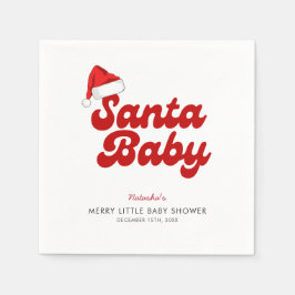 Santa Baby Merry Little jul Baby Shower Pappersservett
