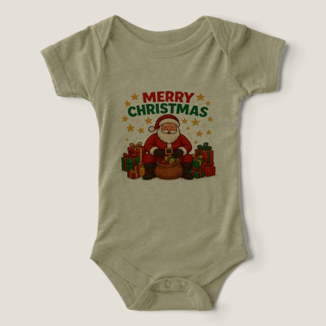 Santa Baby One Piece – Glada julklappar T Shirt (Design Framsida)