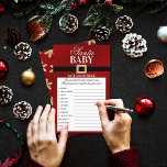 Santa Baby | Ord-spel för julbabyskor<br><div class="desc">Den här babyduschmatchen lakan är perfekt för alla som har en babydusch den här julen. Bara ge får de här spelkorten ut till dina gäster för att leka vid duschen,  vem som än först oskadliggör ord,  vinner ett pris som ni själva väljer!</div>