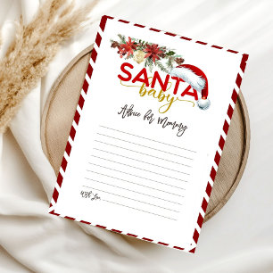 Santa Baby Råd för Mamma Spelkort Inbjudningar