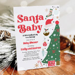 Santa Baby Red and Grönt jul Baby Shower Inbjudningar<br><div class="desc">Juli Baby Red och Grönt jul,  inbjudan till babyåsna</div>