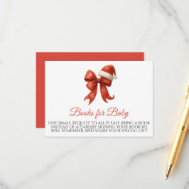 Santa Baby Red Bow jul Bokar för Baby Tilläggskort