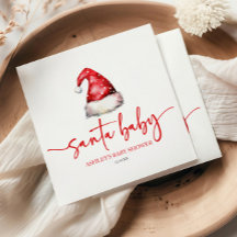 Santa Baby Red Hat-Helgdag Baby Shower
