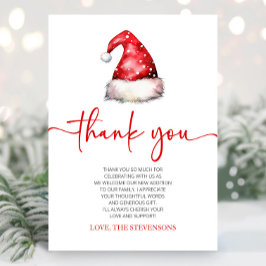 Santa Baby Red Hat-Helgdag Baby Shower Tack Kort
