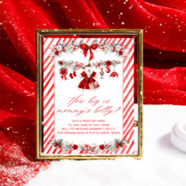Santa Baby Red How Big is Mamma Belly Poster
