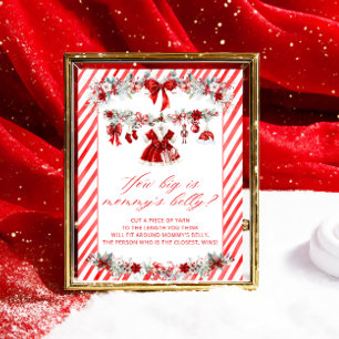 Santa Baby Red How Big is Mamma Belly Poster