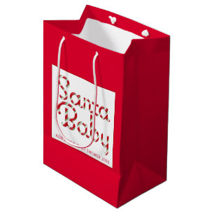 Santa Baby Red jul Baby Shower Gift Bag