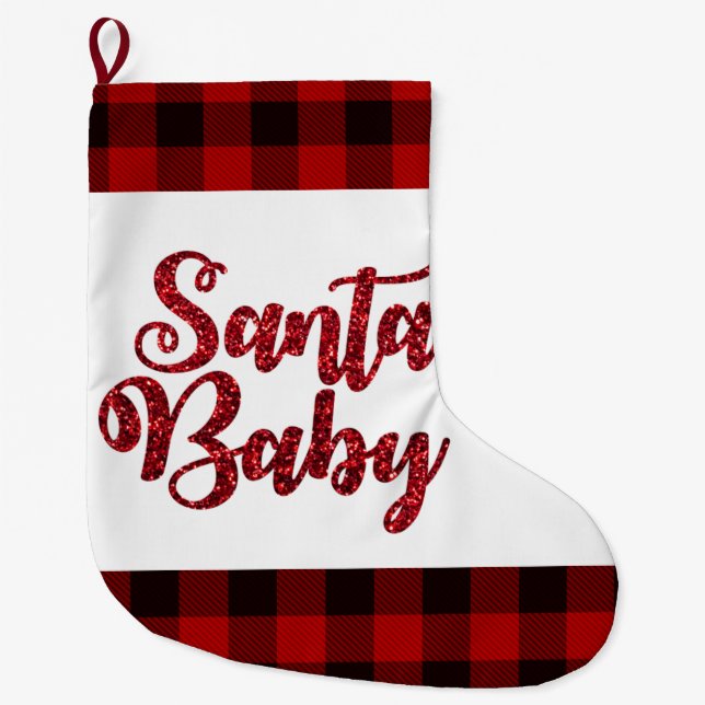 Santa Baby Red Play-julklapp Stor Julstrumpa (Framsidan)