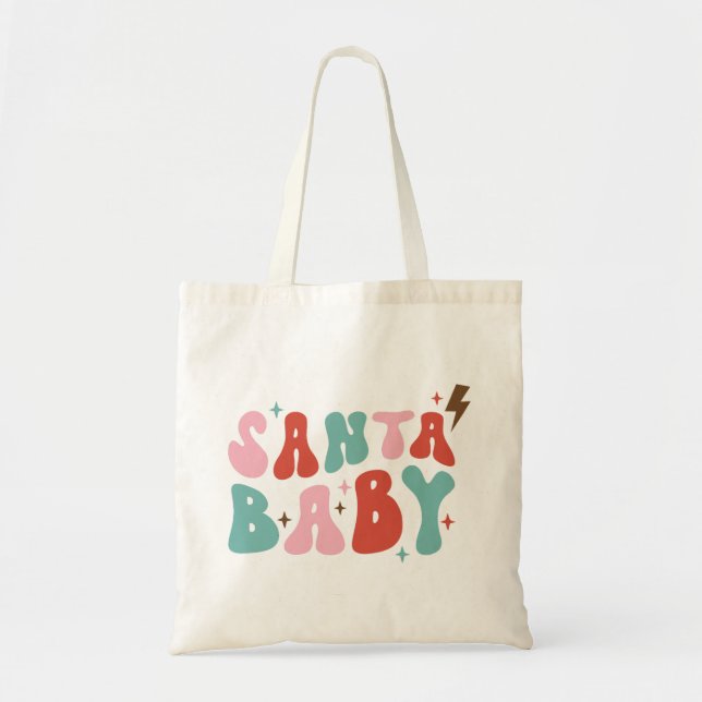 Santa Baby Retro-jul Tygkasse (Framsidan)