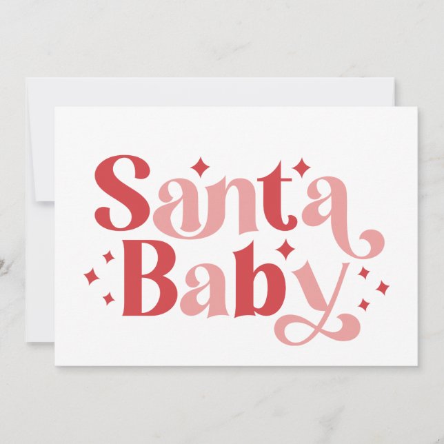 Santa Baby - Retro jul typografi Kort (Framsida)