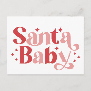 Santa Baby - Retro jul typografi Vykort